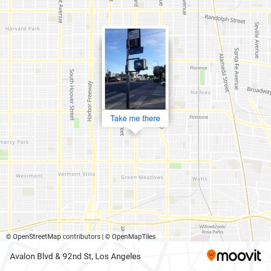 Mapa de Avalon Blvd & 92nd St