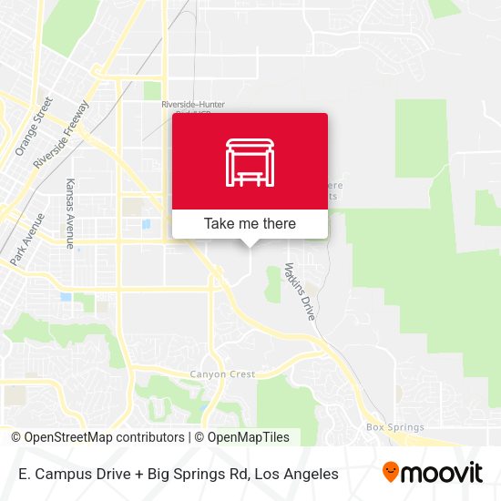 Mapa de E. Campus Drive + Big Springs Rd
