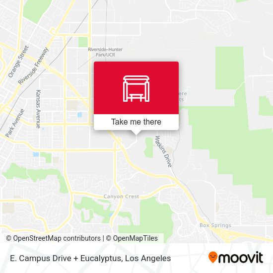 Mapa de E. Campus Drive + Eucalyptus