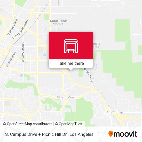 S. Campus Drive + Picnic Hill Dr. map