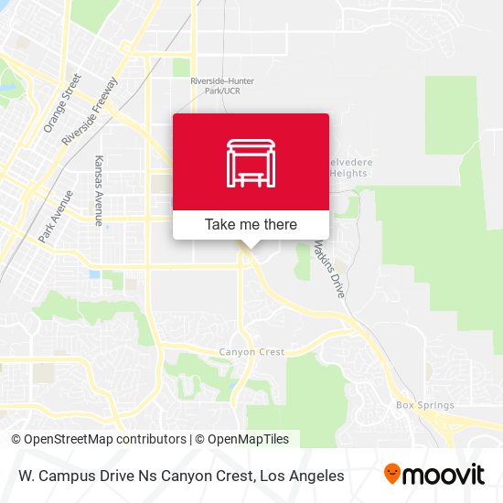 W. Campus Drive Ns Canyon Crest map