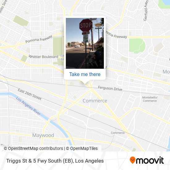 Triggs St & 5 Fwy South (EB) map