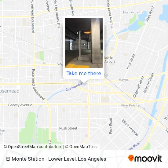 El Monte Station - Lower Level map