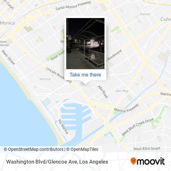 Washington Blvd/Glencoe Ave map