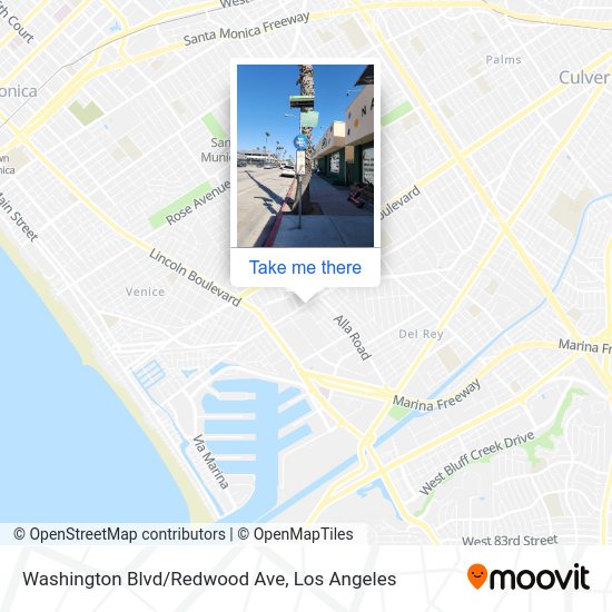 Washington Blvd/Redwood Ave map