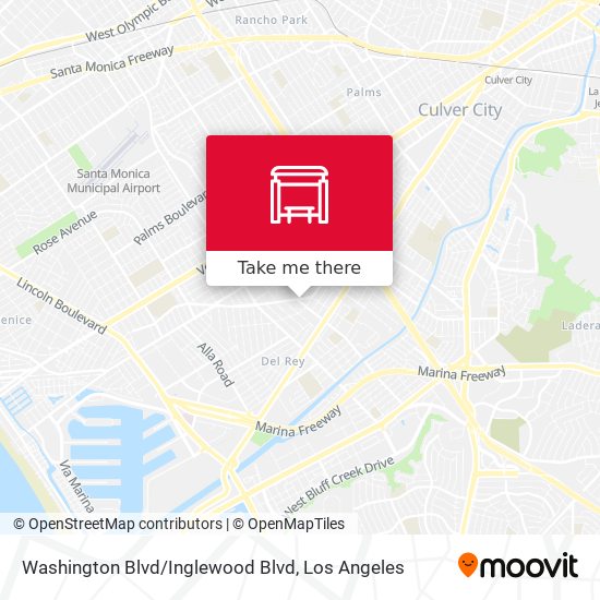 Mapa de Washington Blvd/Inglewood Blvd
