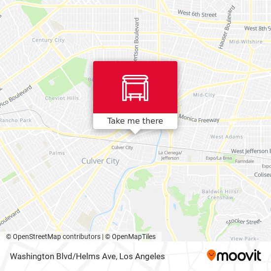 Washington Blvd/Helms Ave map