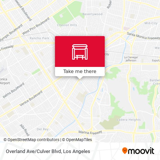 Overland Ave/Culver Blvd map