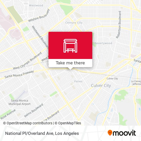 Mapa de National Pl/Overland Ave