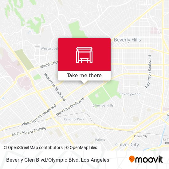Beverly Glen Blvd/Olympic Blvd map