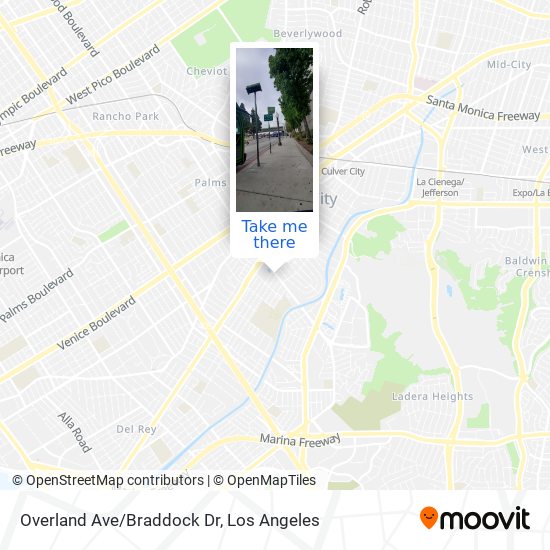 Overland Ave/Braddock Dr map