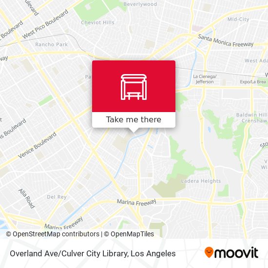 Mapa de Overland Ave / Culver City Library