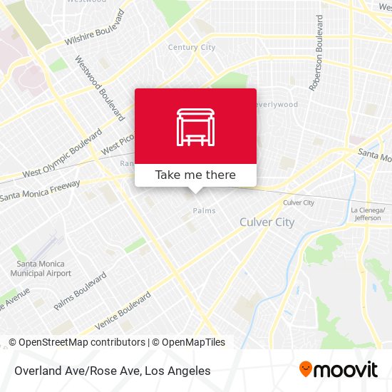 Overland Ave/Rose Ave map
