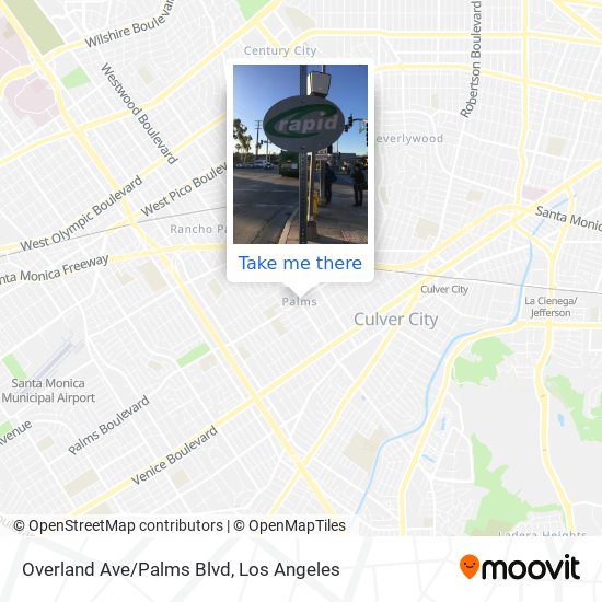 Overland Ave/Palms Blvd map