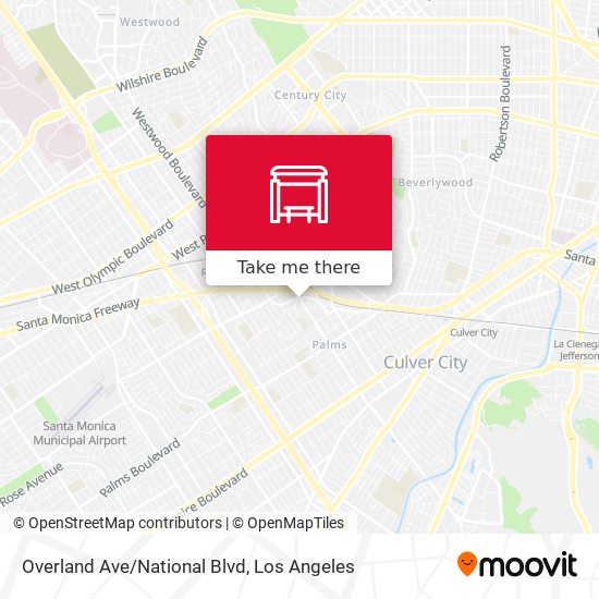Mapa de Overland Ave/National Blvd