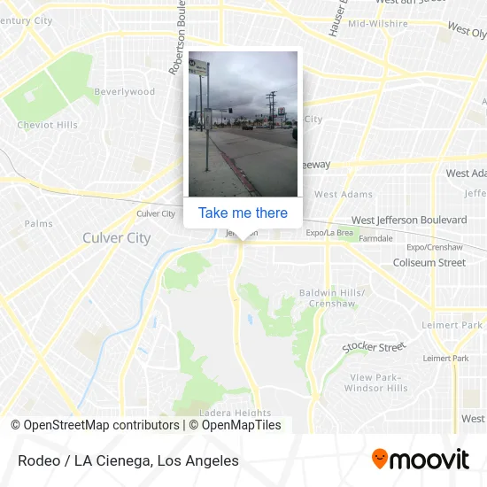 Rodeo / LA Cienega map