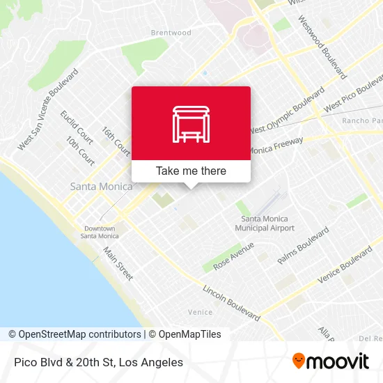 Pico Blvd & 20th St map