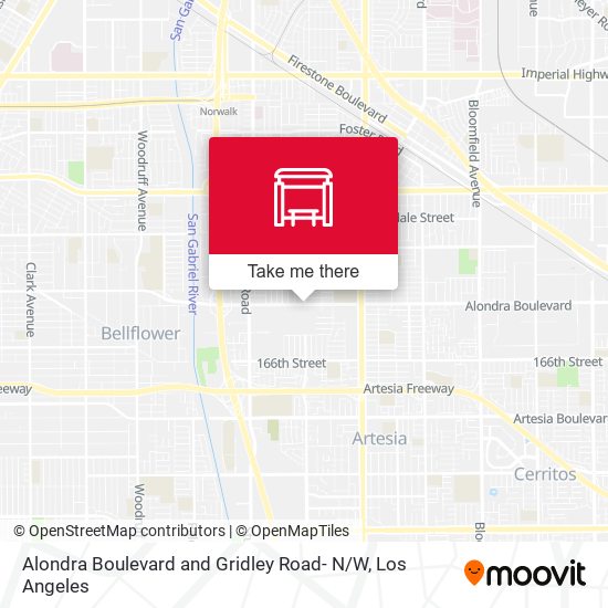 Alondra Boulevard and Gridley Road- N / W map