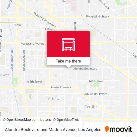 Alondra Boulevard and Madris Avenue map