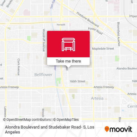 Mapa de Alondra Boulevard and Studebaker Road- S