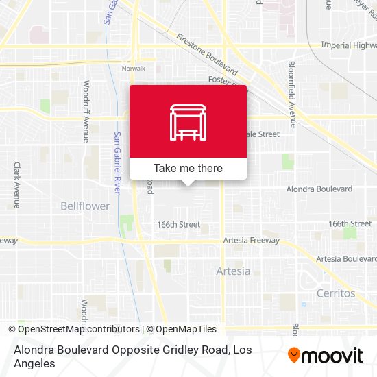 Alondra Boulevard Opposite Gridley Road map