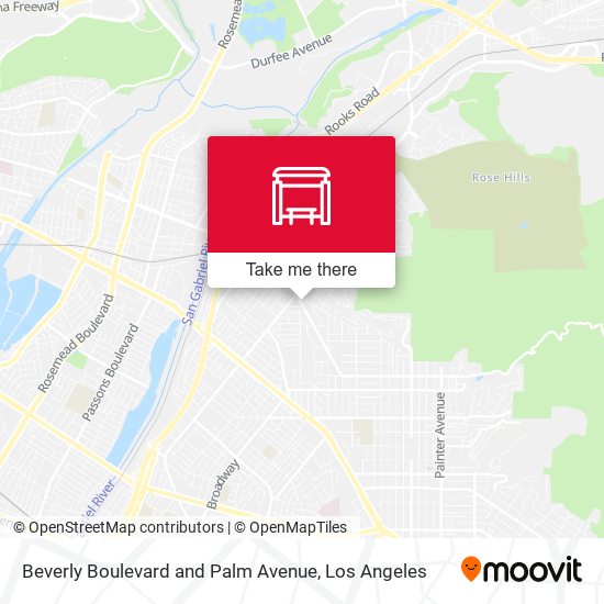 Mapa de Beverly Boulevard and Palm Avenue
