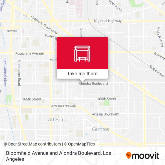Mapa de Bloomfield Avenue and Alondra Boulevard