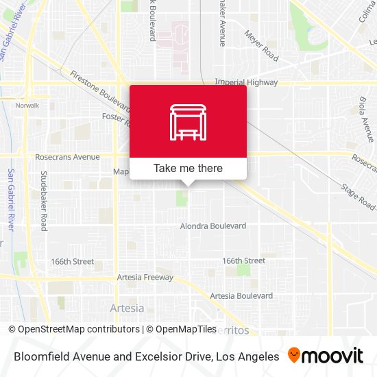 Bloomfield Avenue and Excelsior Drive map