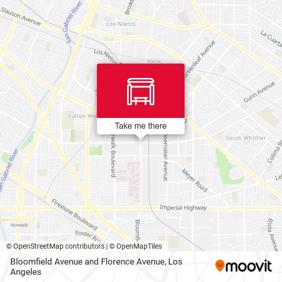 Bloomfield Avenue and Florence Avenue map