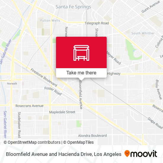 Mapa de Bloomfield Avenue and Hacienda Drive