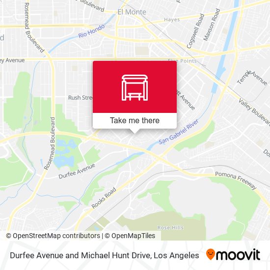 Durfee Avenue and Michael Hunt Drive map