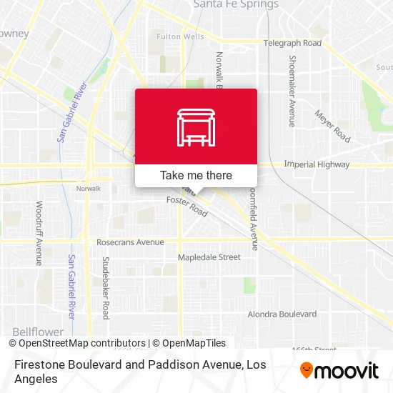 Firestone Boulevard and Paddison Avenue map