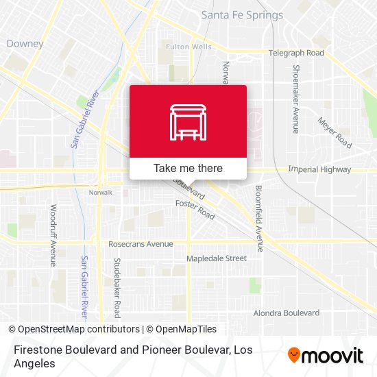 Mapa de Firestone Boulevard and Pioneer Boulevar