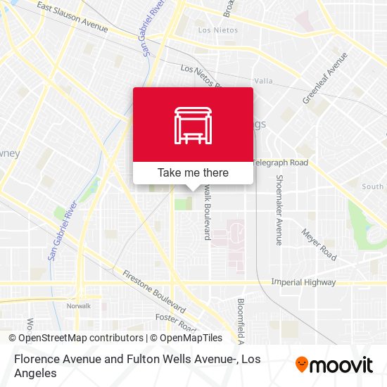 Florence Avenue and Fulton Wells Avenue- map