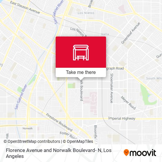 Florence Avenue and Norwalk Boulevard- N map