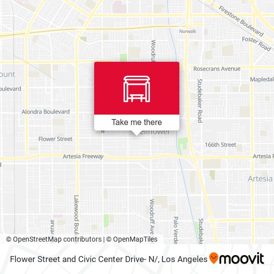 Mapa de Flower Street and Civic Center Drive- N/