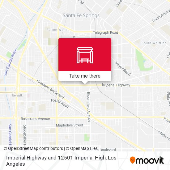 Imperial Highway and 12501 Imperial High map