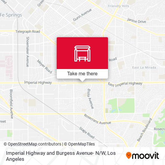 Imperial Highway and Burgess Avenue- N / W map