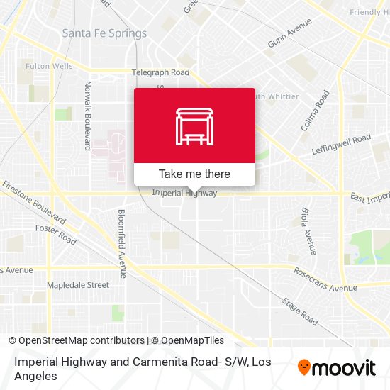 Imperial Highway and Carmenita Road- S / W map