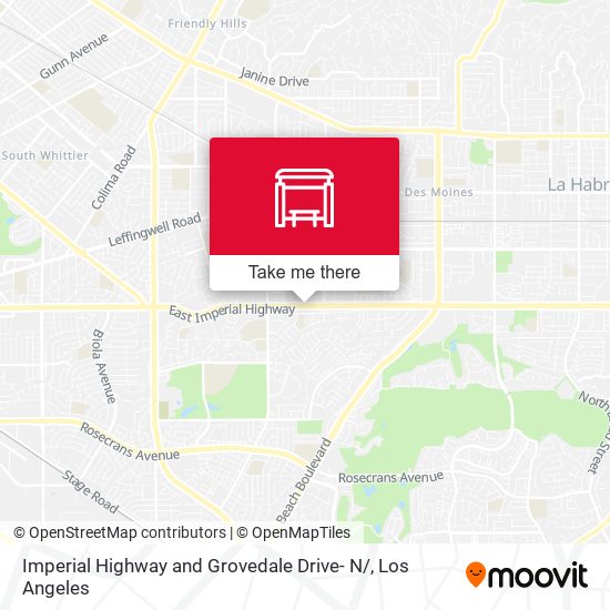 Imperial Highway and Grovedale Drive- N/ map