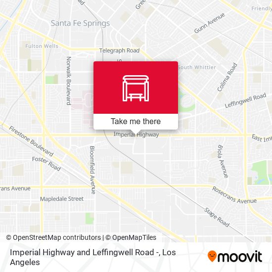 Imperial Highway and Leffingwell Road - map