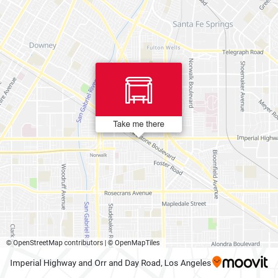Imperial Highway and Orr and Day Road map
