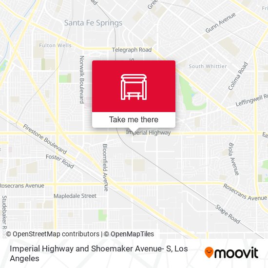 Imperial Highway and Shoemaker Avenue- S map