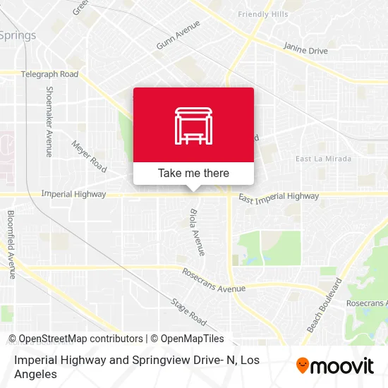 Imperial Highway and Springview Drive- N map