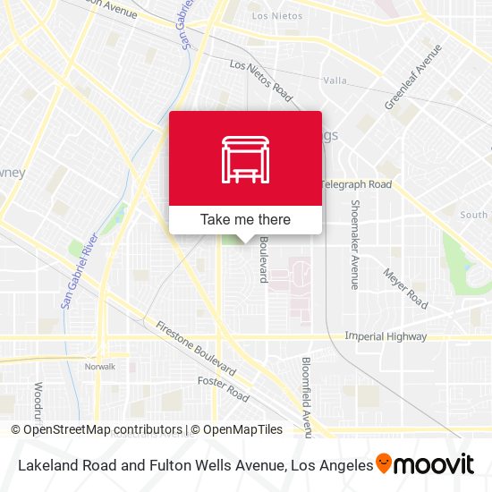 Lakeland Road and Fulton Wells Avenue map