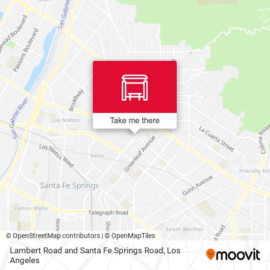 Lambert Road and Santa Fe Springs Road map