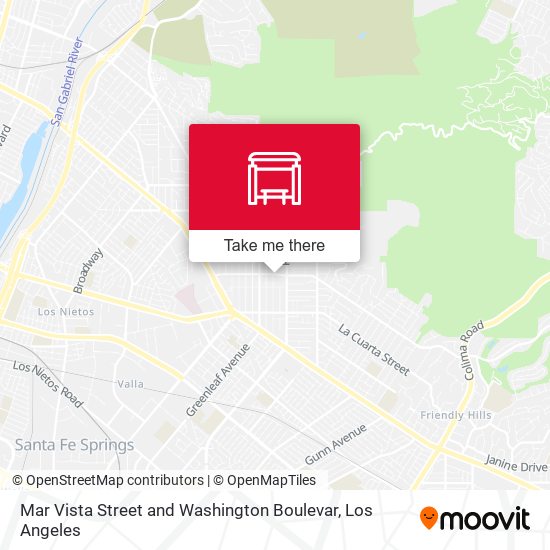 Mar Vista Street and Washington Boulevar map