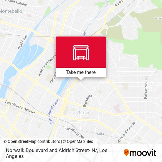 Mapa de Norwalk Boulevard and Aldrich Street- N/