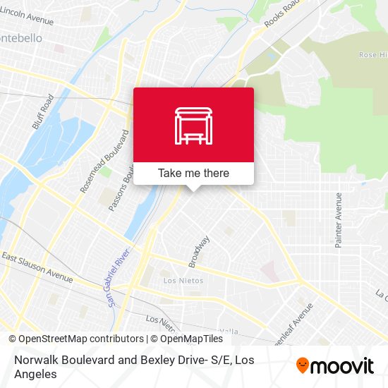 Norwalk Boulevard and Bexley Drive- S / E map