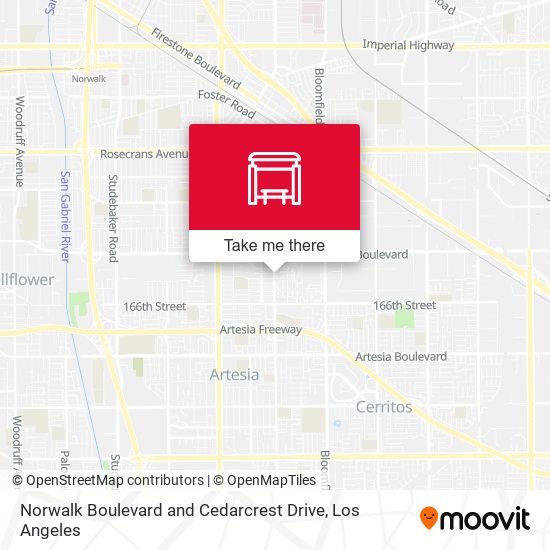 Mapa de Norwalk Boulevard and Cedarcrest Drive